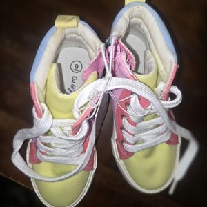 Colorful Kids High-Top Sneakers